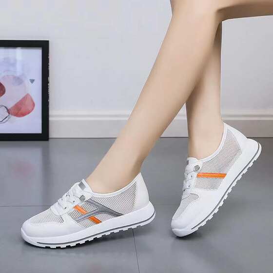 Forrest Gump Women's Genuine Leather Sneakers 2025 New Trendy Breathable White Shoes Summer Versatile Student Sandals