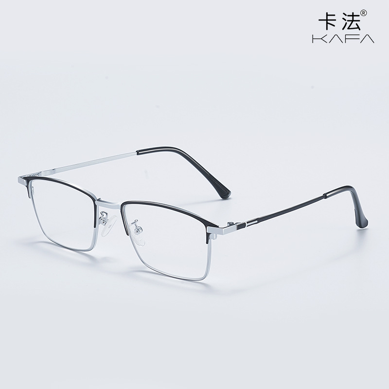 2024新型非磁性天然真水晶老眼鏡ビジネス半枠ファッション流行老人必須老眼鏡|undefined