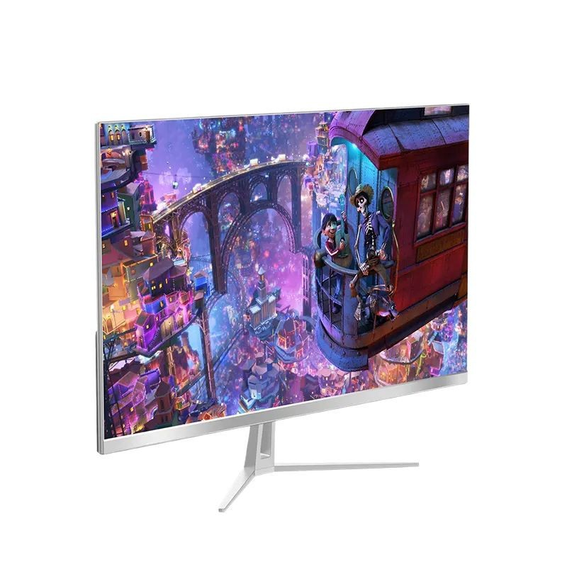 Transfronterizo computadora personalizada 24 pulgadas sin bordes oficina doméstica 27 pulgadas computadora de escritorio conjunto completo venta caliente inteligente