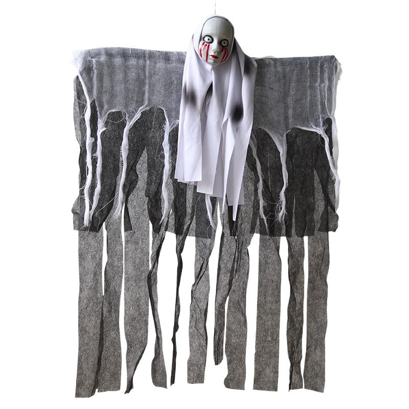 Decoración de Halloween colgando fantasma pulsera fantasma patio colgante horrores cráneo monjas fantasmas cortina de puerta fantasma atmósfera decoración props