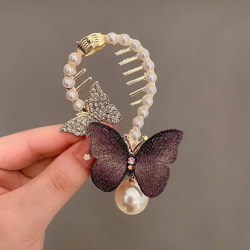 古風鈴蘭流蘇ヘアピン団子の髪飾り女性の高級感バラの髪のフックの気質の半分の髪のクリップ