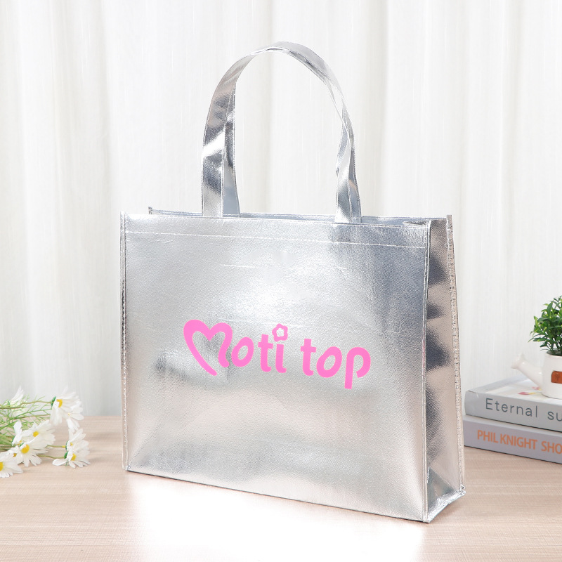 Bolsa de tela no tejida pulverizada con película espesa con regalo de mano juguete embalaje bolsa de mano bolsa de compras no tejida resistente al desgaste image 2