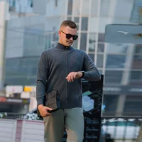 100 кашемир с полувысоким воротником вязаный кардиган на молнии для мужчин 24 года осень и зима новый сплошной цвет теплый топ пальто
