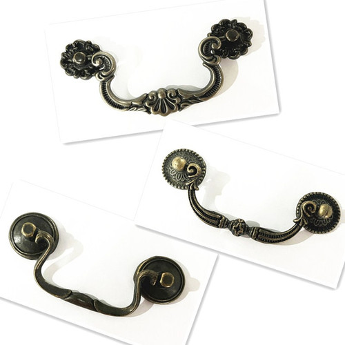 Manufacturer wholesale zinc alloy handle retro drawer handle single hole cupboard wardrobe door handle wooden furniture cabinet handle