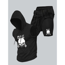 O 60298 Skull printed sport vests ����ӡ���˶����Ŀ羳��