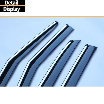 Suitable for Volkswagen Vw Id.Unyx Rain shield - vw-idunyx-06-pc3d-metal-stainless-steel-bright-strip-car-window-clear-sheet-rain-shield-4-plastic-molding-position-accurate-model