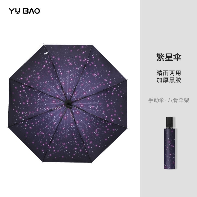 批发高颜值16骨手动晴雨伞两用伞女折叠遮阳伞防晒大号双人太阳伞|undefined