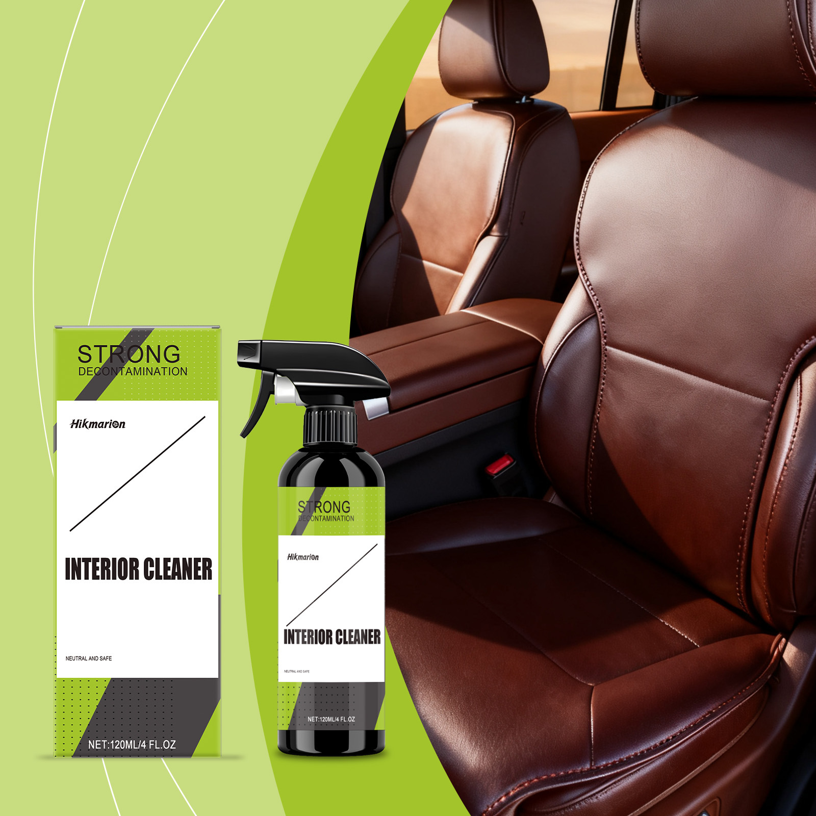Hikmarion汽车内饰清洁喷雾 内饰塑料皮革表面清洁去污护理喷雾