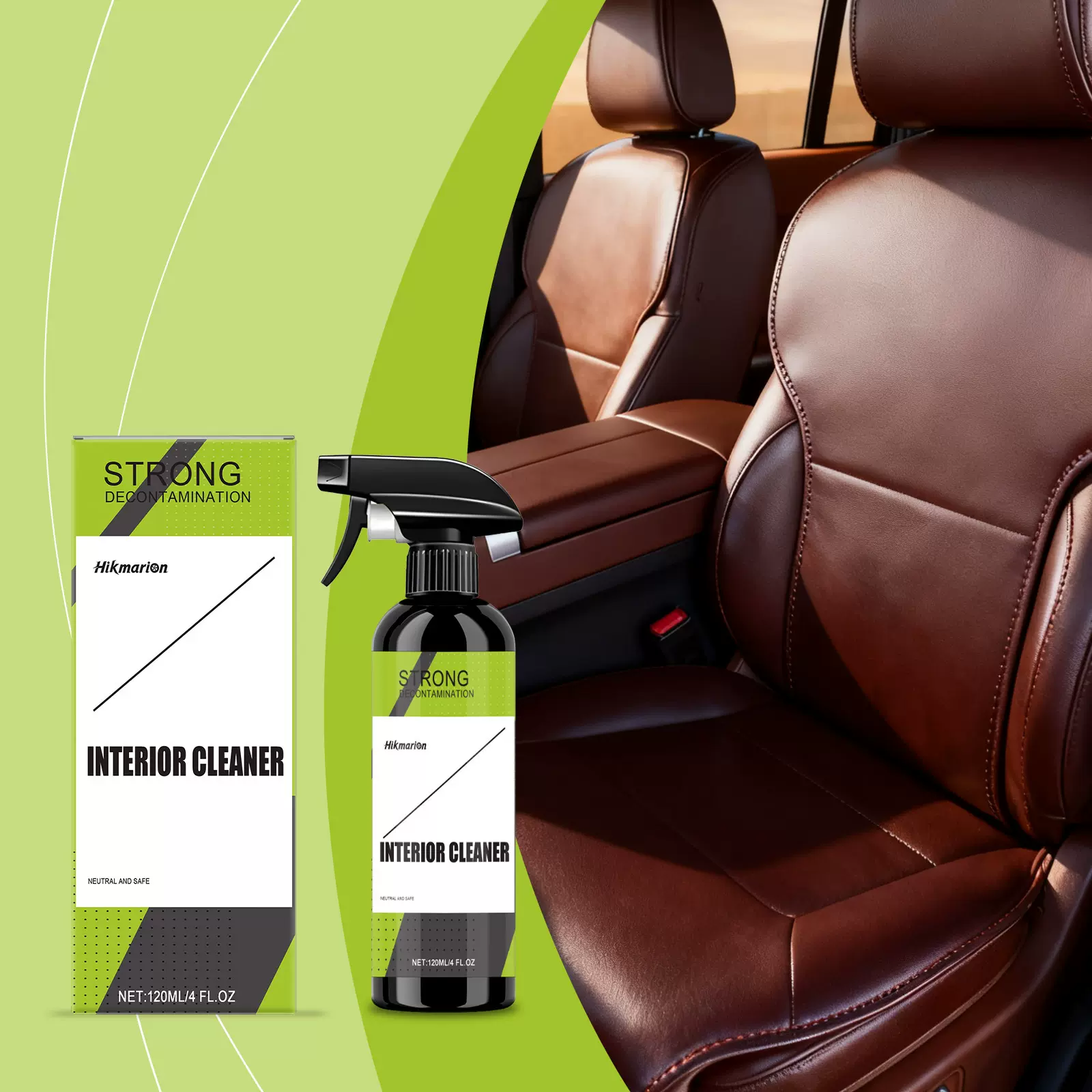 Hikmarion汽车内饰清洁喷雾 内饰塑料皮革表面清洁去污护理喷雾