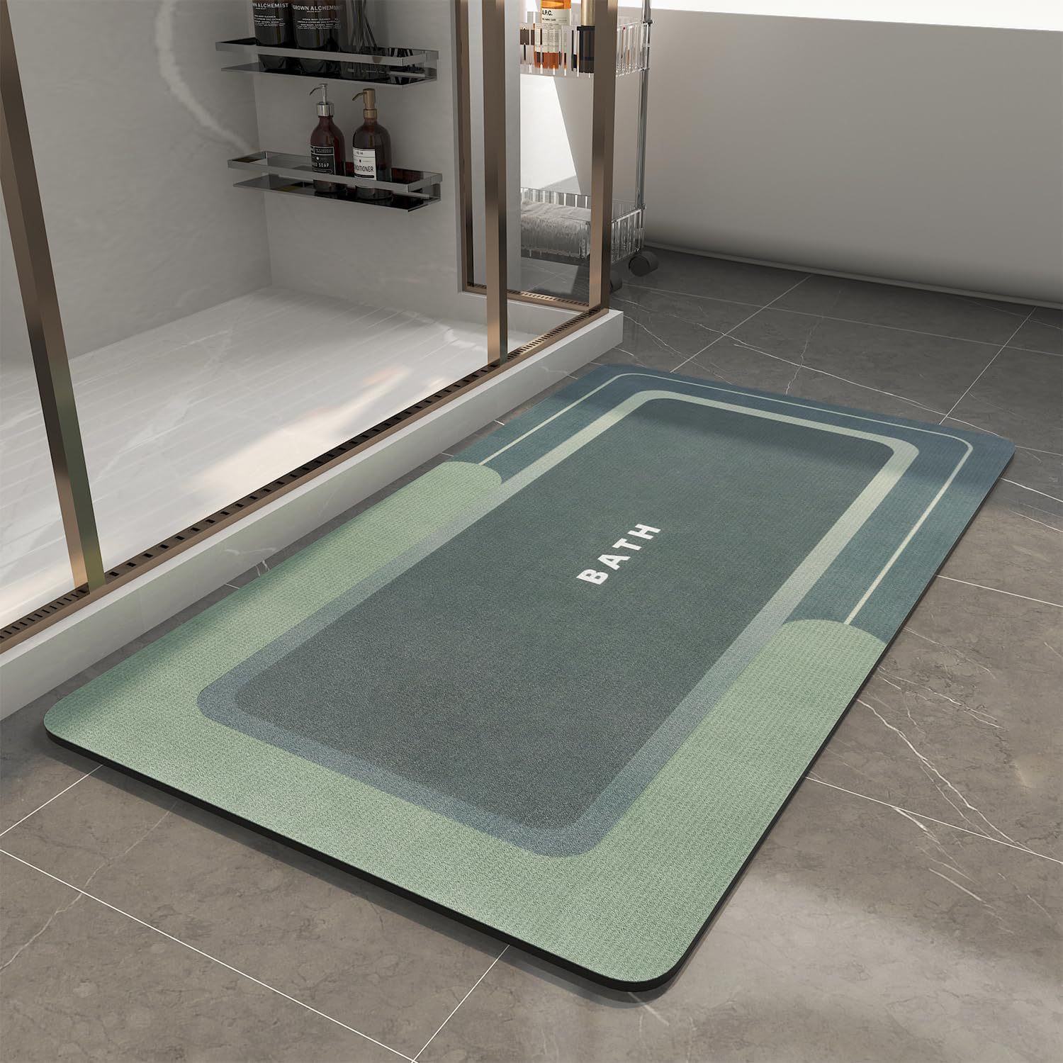 Alfombrilla absorbente de barro de diatomeas Alfombrilla de cocina Alfombrilla de piso antideslizante y antigrasa, lavable, inodoro y desechable Alfombrilla de piso de baño Alfombrilla de piso de secado rápido