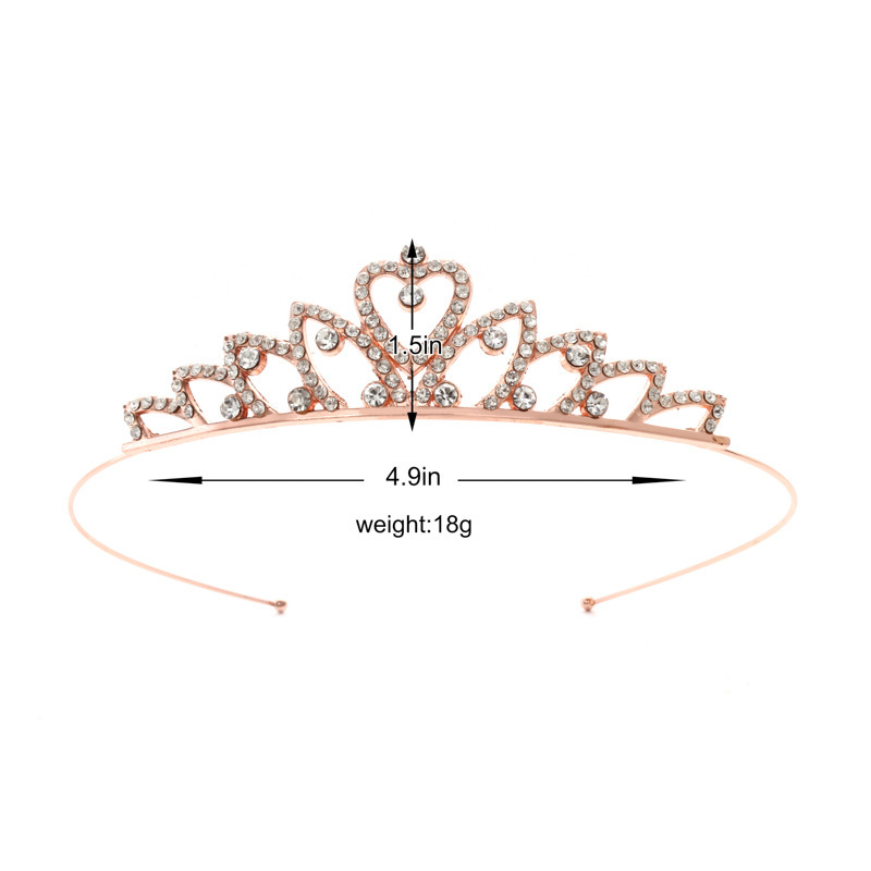 Diadema con Corona de Princesa Infantil de Metal Galvanizado para Cumpleaños y Fiestas image 40