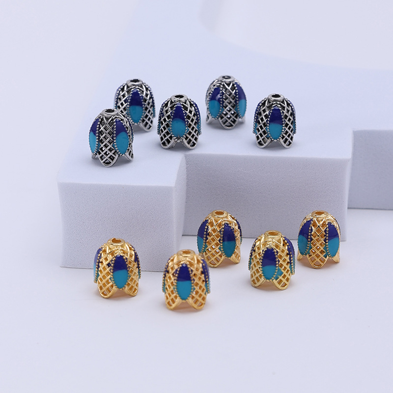 CCBdiy饰品配件景泰蓝镂空流苏帽滴油流苏穗子7579详情5