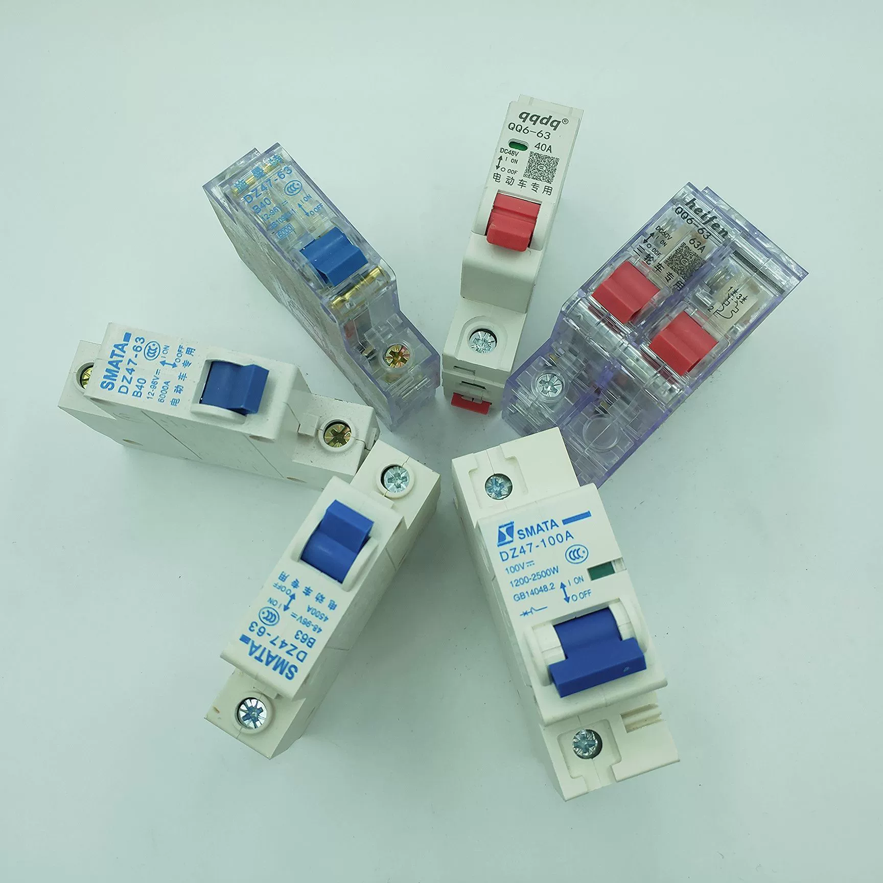 Электрический автомобиль DC автоматический выключатель 48V60V72V120V пустой Открытый Кронштейн Воздушный выключатель защитный рукав