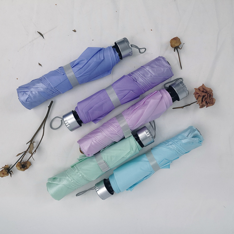 Folding Pearlescent Umbrella Solid Color Couple Umbrella 7 Bone Short Handle Umbrella Advertising Umbrella Inverted Transparent Umbrella Pearlescent Three-fold Umbrella Folding Pearlescent Umbrella Solid Color Couple Umbrella 7 Bone Short Handle Umbrella Advertising Umbrella Inverted Transparent Umbrella Pearlescent Three-fold Umbrella