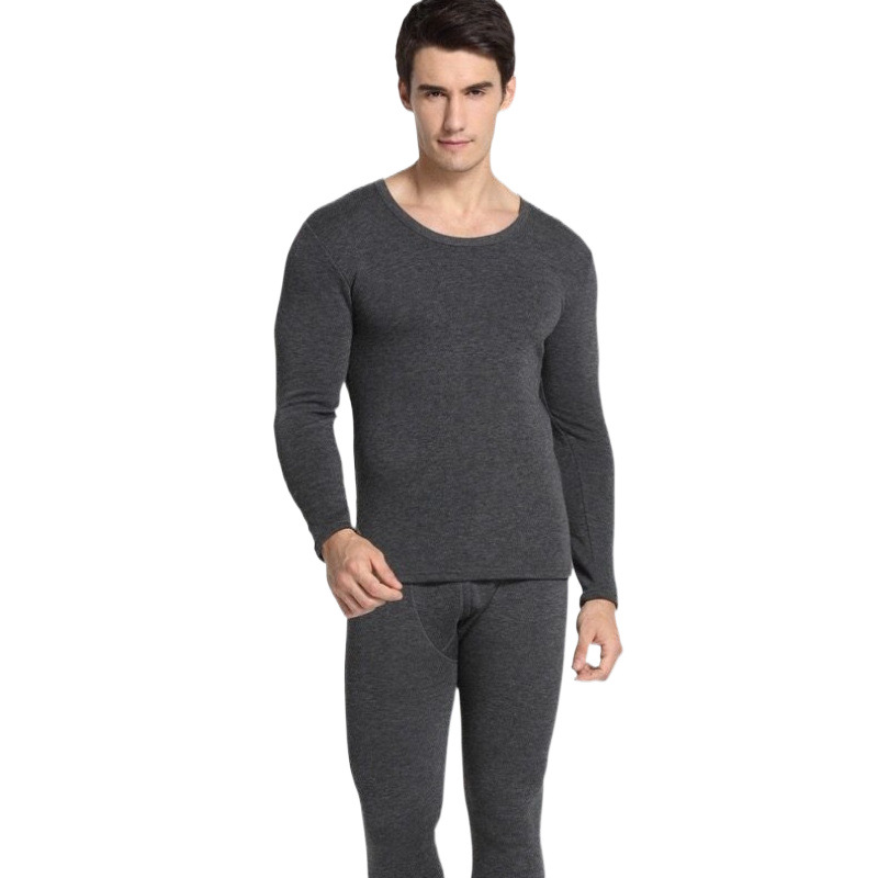 남성용 보온 속옷, 벨벳 및 두꺼운 양복, 가을 옷 및 긴 바지, 겨울 따뜻하고 벨벳 아빠 양복