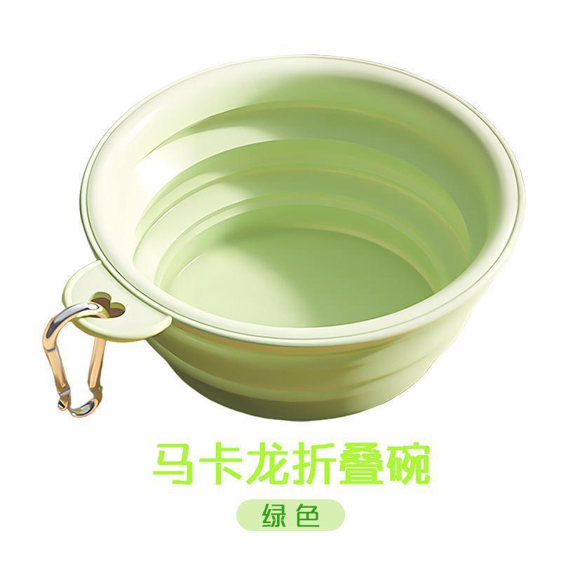 宠物猫狗折叠碗狗盆外出便携式户外喝水碗饮水硅胶狗粮盆狗碗食盆|undefined