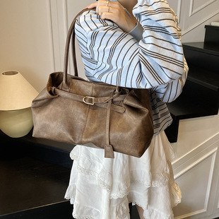 Cross-Border Casual Commuting Large-Capacity Bag for Women 2025 New Fashion Versatile Shoulder Armpit Bag Handheld Tote Bag