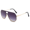 Fashionable universal metal sunglasses suitable for men and women, wholesale, European style