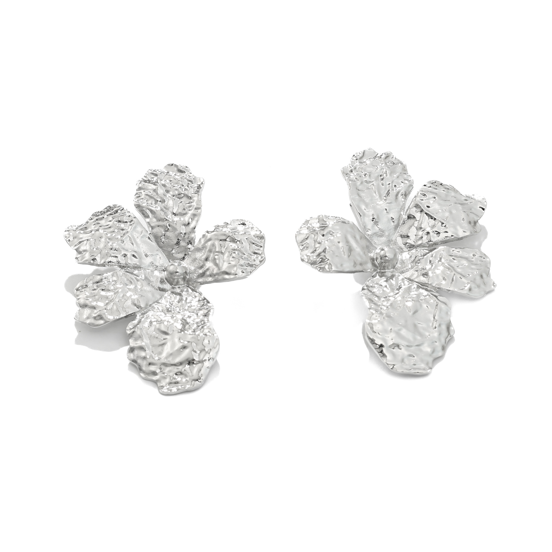 Pendientes de metal con diseño de flor, estilo minimalista europeo y americano, pendientes retro franceses con personalidad, elegantes y de alta gama, venta al por mayor directamente del fabricante.
