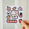 Cartoon transparent sticker, waterproof cute glass, decorations with glass, no trace