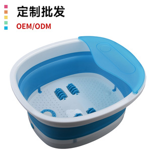 Cross-border Electric Massage Household Folding Footbath Foot Bath Foot Therapy Foot Massager Automatic Roller Warm Foot Soak