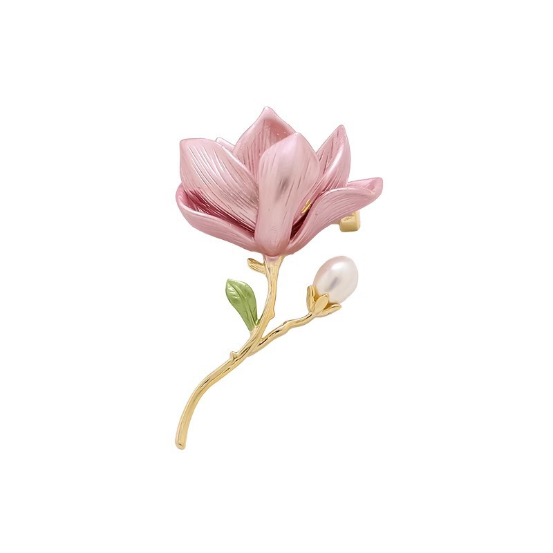 Broche Hanfu élégante et raffinée de style chinois vintage, ornée d'une fleur de magnolia, accessoire tendance._voghion.com