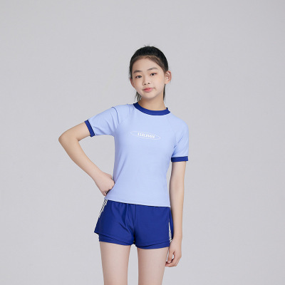 2022 new pattern brand children Swimsuit letter fashion motion Boxer Fission Big boy Swimwear