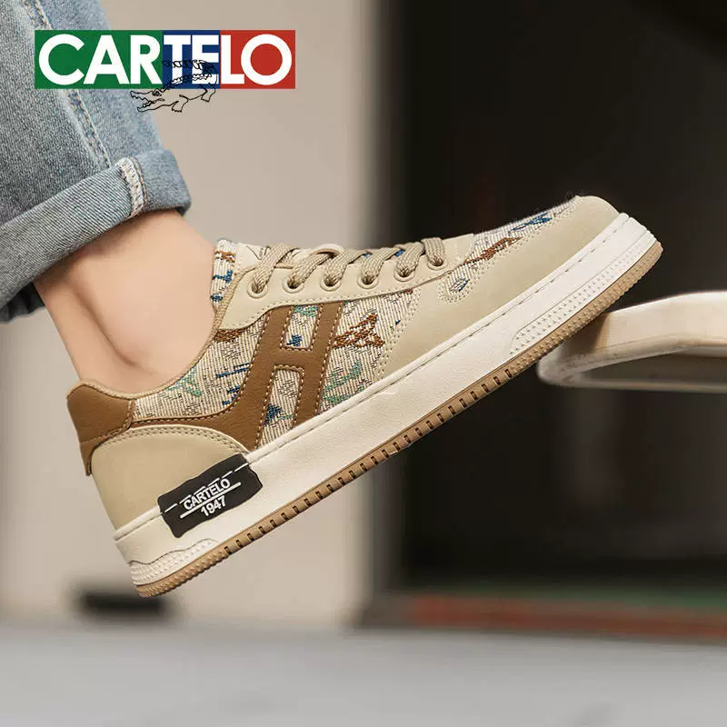 Мужские кроссовки 2025 новые весенние мужские туфли дышащие тренды дикая молодежная вышивка спортивная повседневная обувь мужская модель