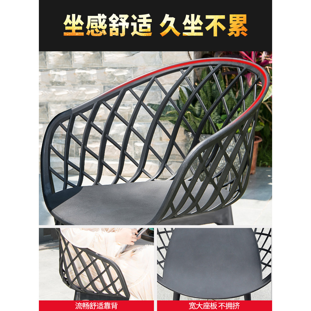 戶外桌椅庭院鐵藝三件套別墅露天花園現代簡約休閒陽台茶桌椅組合