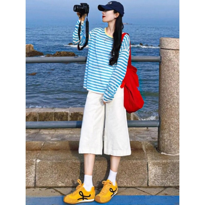 White Wide-Leg Denim Cropped Pants for Women, New Summer Style, Suitable for Pear-Shaped Body, Plus-Size, Loose Fit, Slimming, High-Waisted Straight Pants White Wide-Leg Denim Cropped Pants for Women, New Summer Style, Suitable for Pear-Shaped Body, Plus-Size, Loose Fit, Slimming, High-Waisted Straight Pants