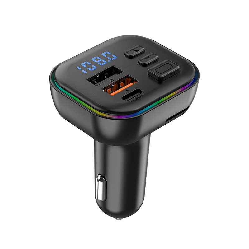 车载蓝牙MP3播放器5V3A免提通话汽车FM发射器车载手机双USB车充|undefined