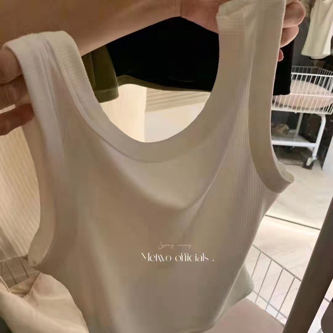 METWO sin costuras japonés puro algodón cómodo transpirable que basa el chaleco exterior anti-exposición cubierta pecho todo-fósforo chaleco para mujeres
