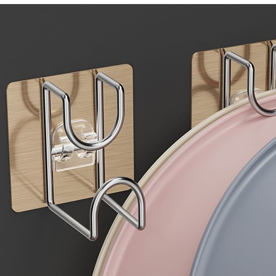 Punch-free Toilet Storage Rack Hook Bathroom Washbasin Storage Rack Kitchen Toilet Supplies Hanging Basin Artifact