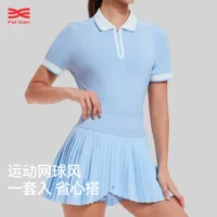 Спортивный костюм, топ, униформа для гольфа, футболка, рубашка ПОЛО, утягивающий, быстросохнущий, дышащий, для бега, костюм с короткими рукавами для женщин