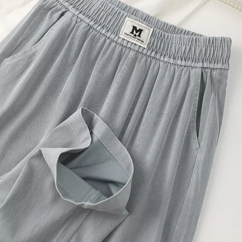 萝卜大叔天丝水洗牛仔裤女春夏2025高腰宽松休闲裤百搭冰丝直筒裤