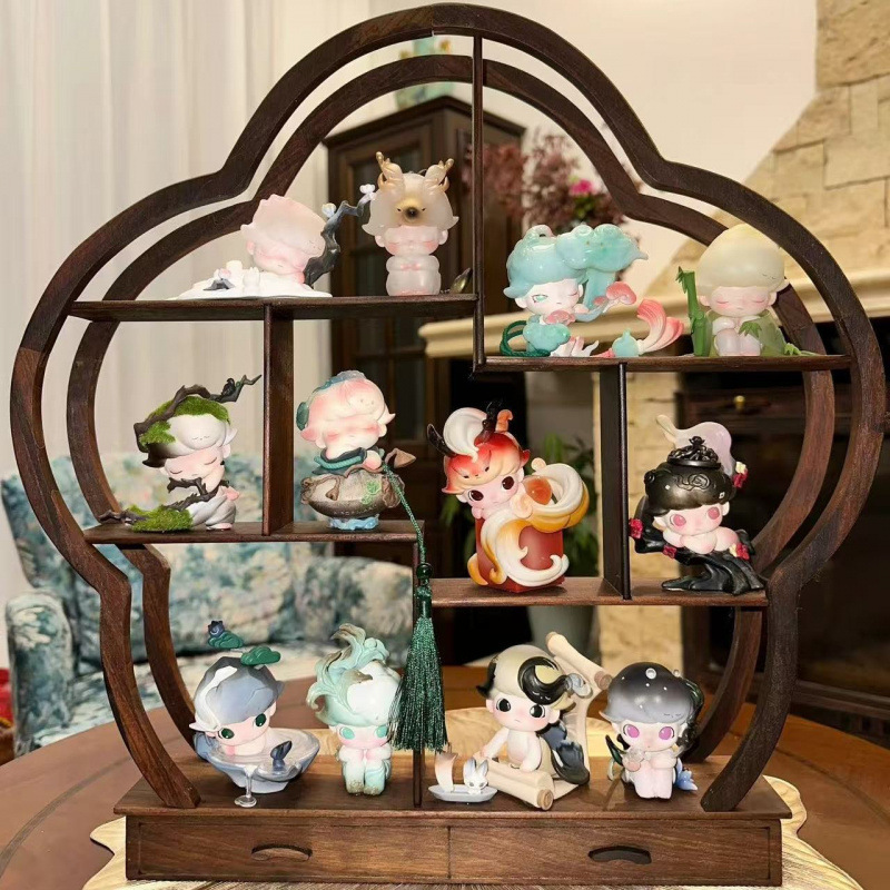梅花博古架小型桌上小物件订婚布置装饰桌面博古架.甜品