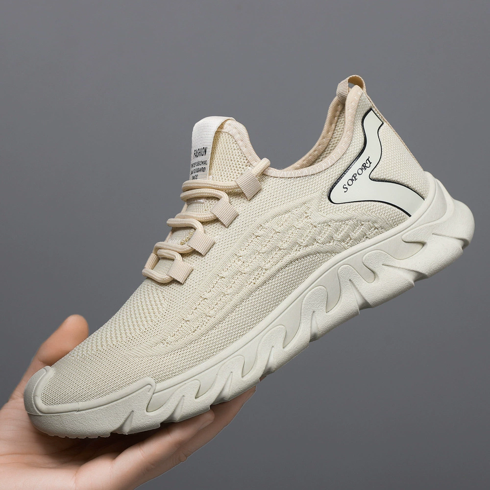 Сетчатая дышащая обувь мужская 2025 трансграничная внешняя торговля мужская обувь мягкая подошва нескользящая повседневная обувь с низким шнуровкой спортивная обувь мужская