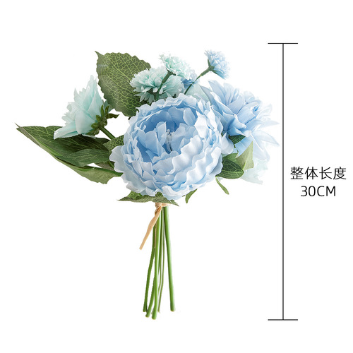 Manufacturer wholesale dahlia peony bouquet artificial flower foreign trade fake flower export wedding home decoration GF16399
