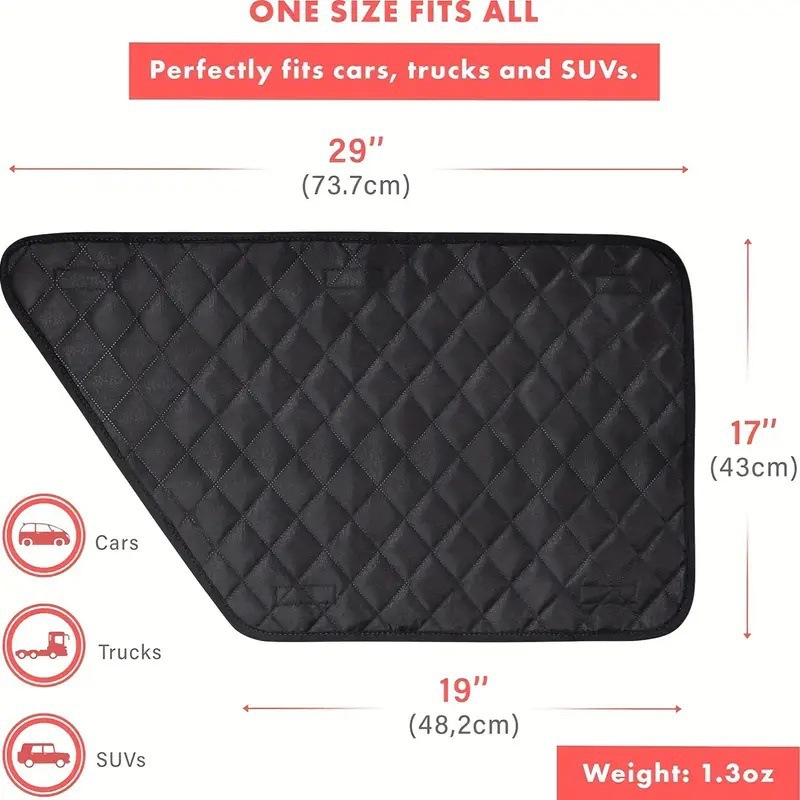 Pet Dog Car Door Protection Cover, Thickened Car Side Door Protective Pad, Car Window Scratch-Resistant and Anti-Dirt Protective Mat