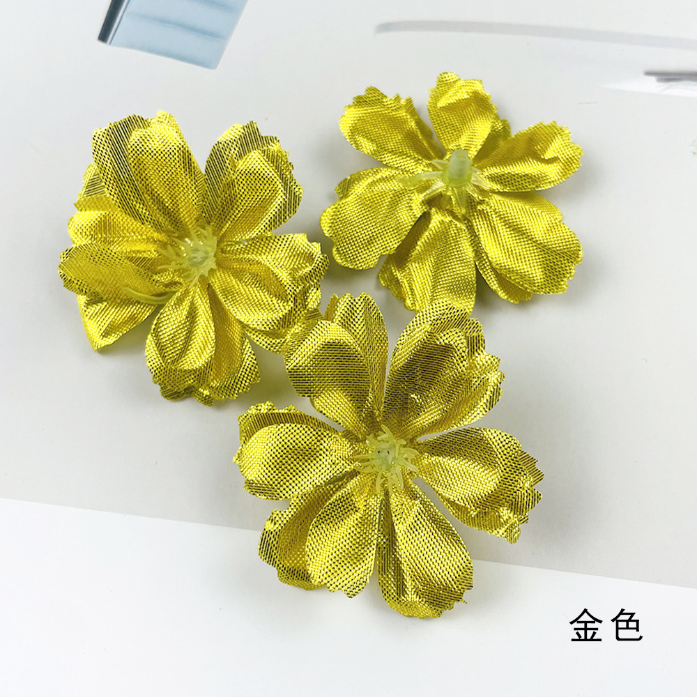 Simulación pequeña margarita flor di flor de ciruela falsa flor hecha a mano tocado accesorios de material de vestido paquete de paraguas decoración pequeña