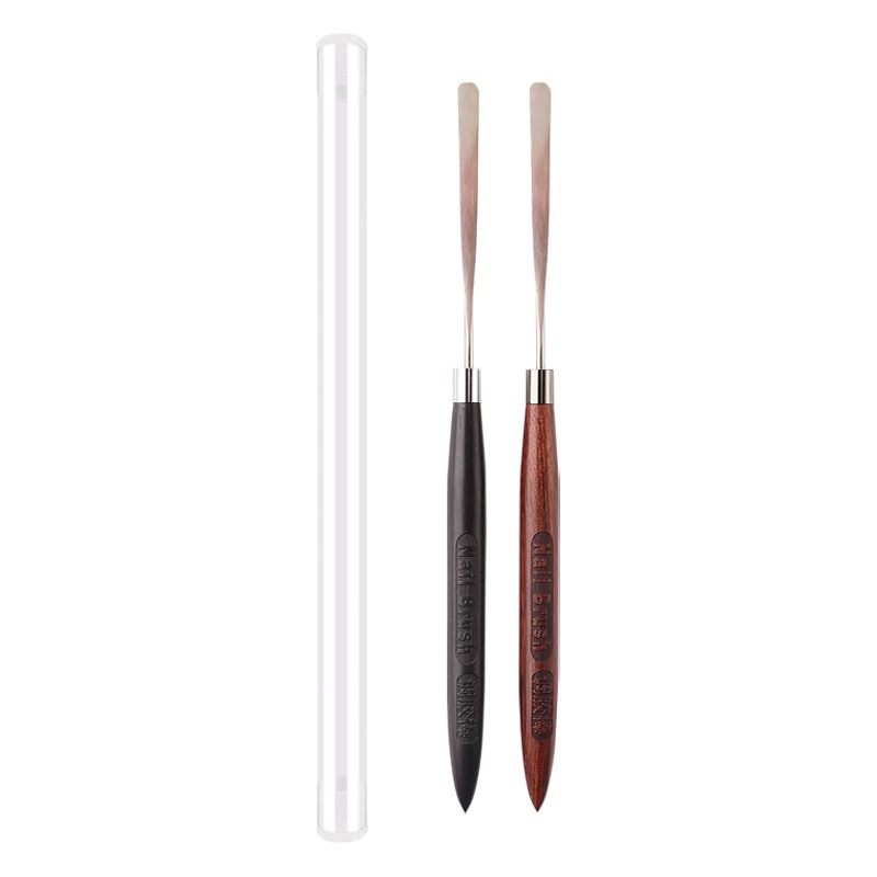 Cross-border Japanese sandalwood nail glue stick phototherapy glue pick glue stick Nail Polish glue color mixing tool stirring rod