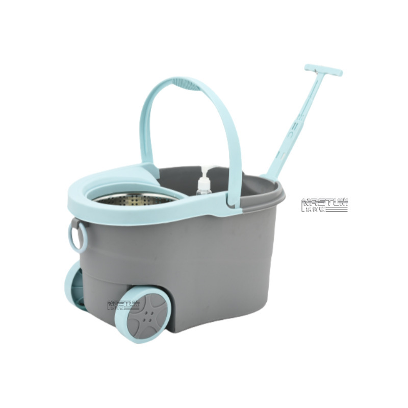 Factory direct household floor rotating mop water suction spin dry mop mop bucket hand-free wash with bucket suit L