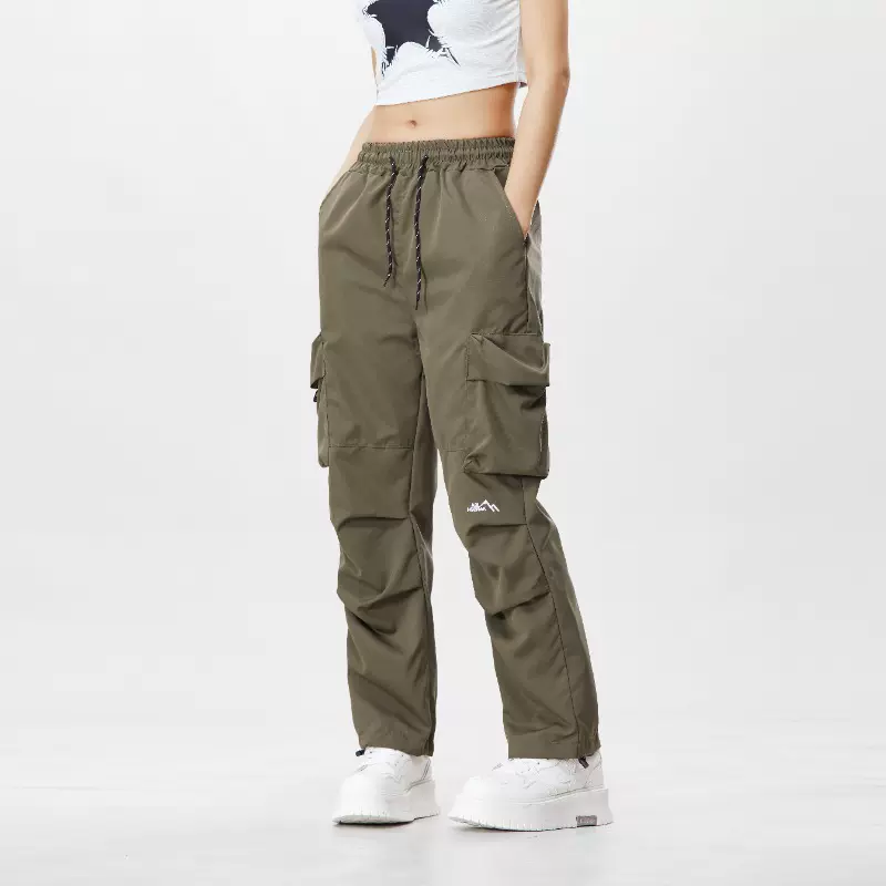 2025新款日系户外防泼水宽松裤秋季潮牌机能立体口袋工装休闲裤男