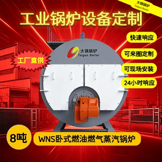 出口俄罗斯燃油燃气蒸汽锅炉食品加工乳胶制品生产8吨大型蒸汽炉