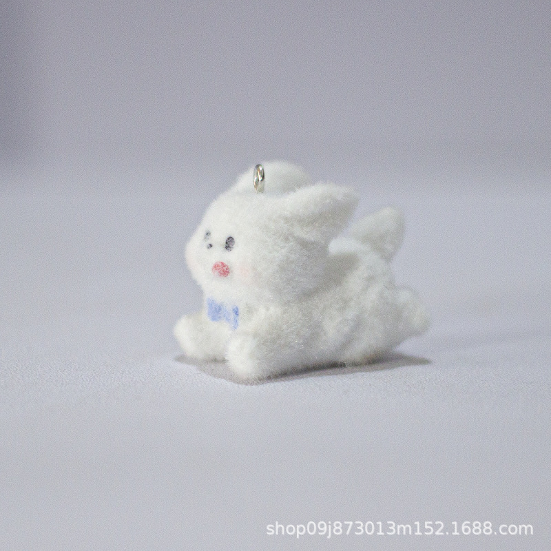 植毛樹脂立体かわいい子犬漫画装飾品バッグバックルキー携帯電話バックル DIY 手作り材料アクセサリー|undefined