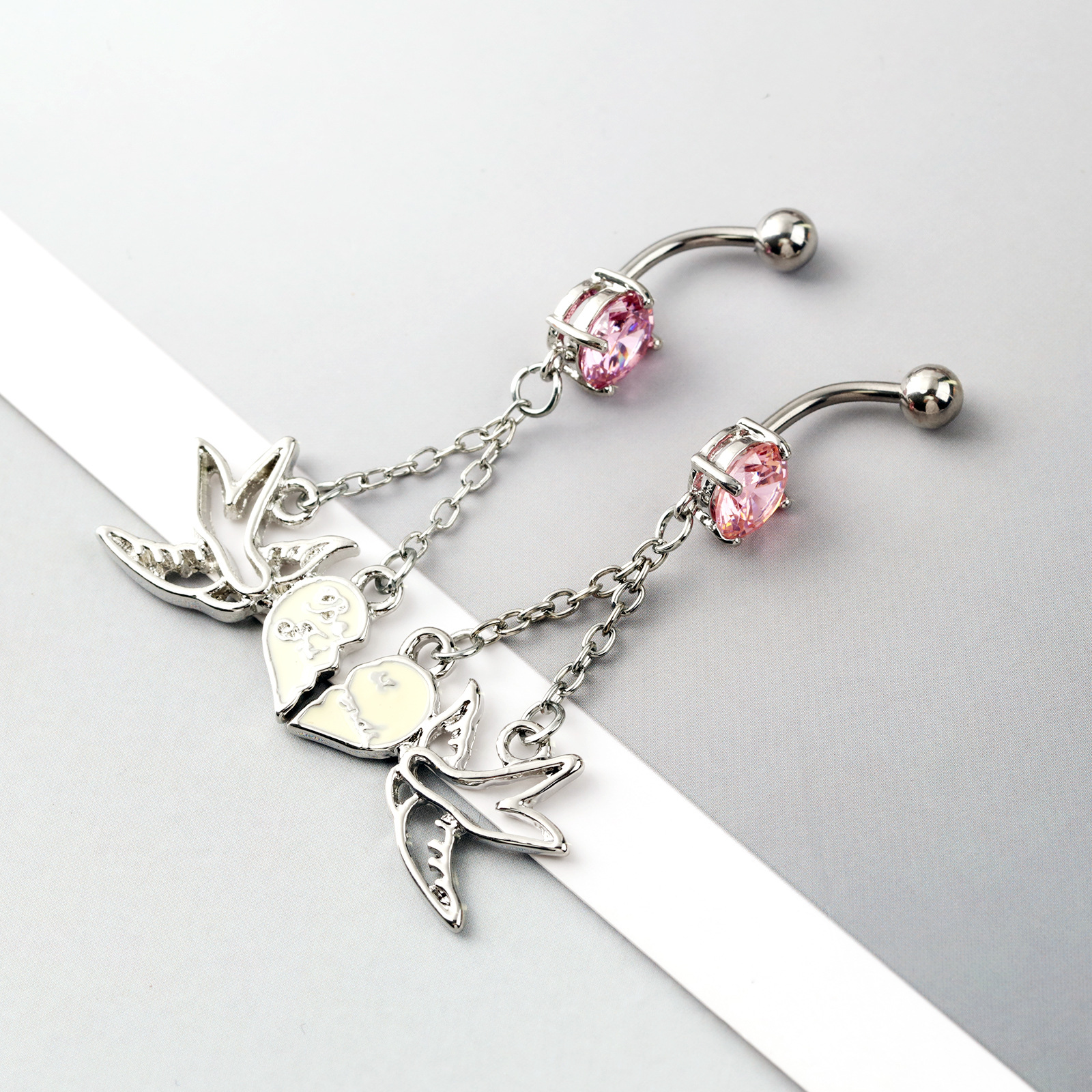 (Cross-border trading), belly button piercing heart-shaped, Amazon, for beloved