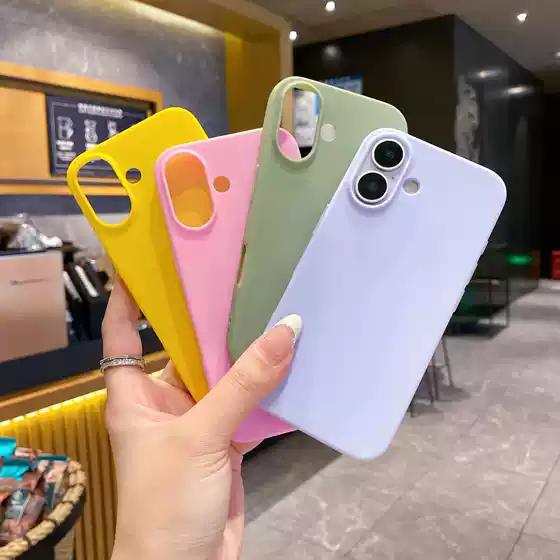 For iphone16 Phone Case Frosted TPU Soft Case Apple 16E Silicone Drop-proof 15promax Protective Case