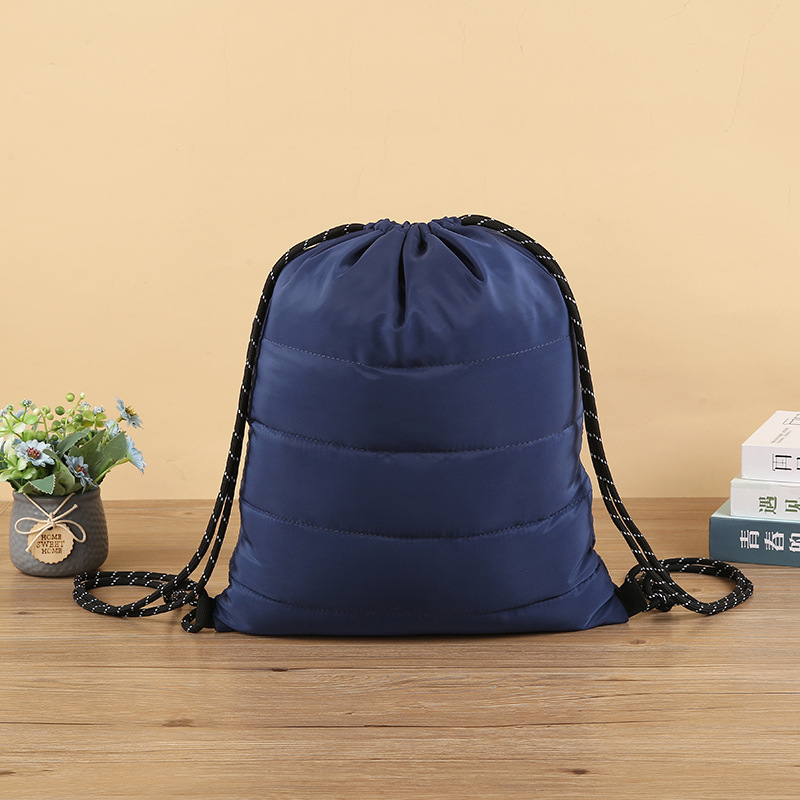 批发束口抽绳袋收纳涤纶布束口袋时尚便携拉绳束口运动背包收纳袋