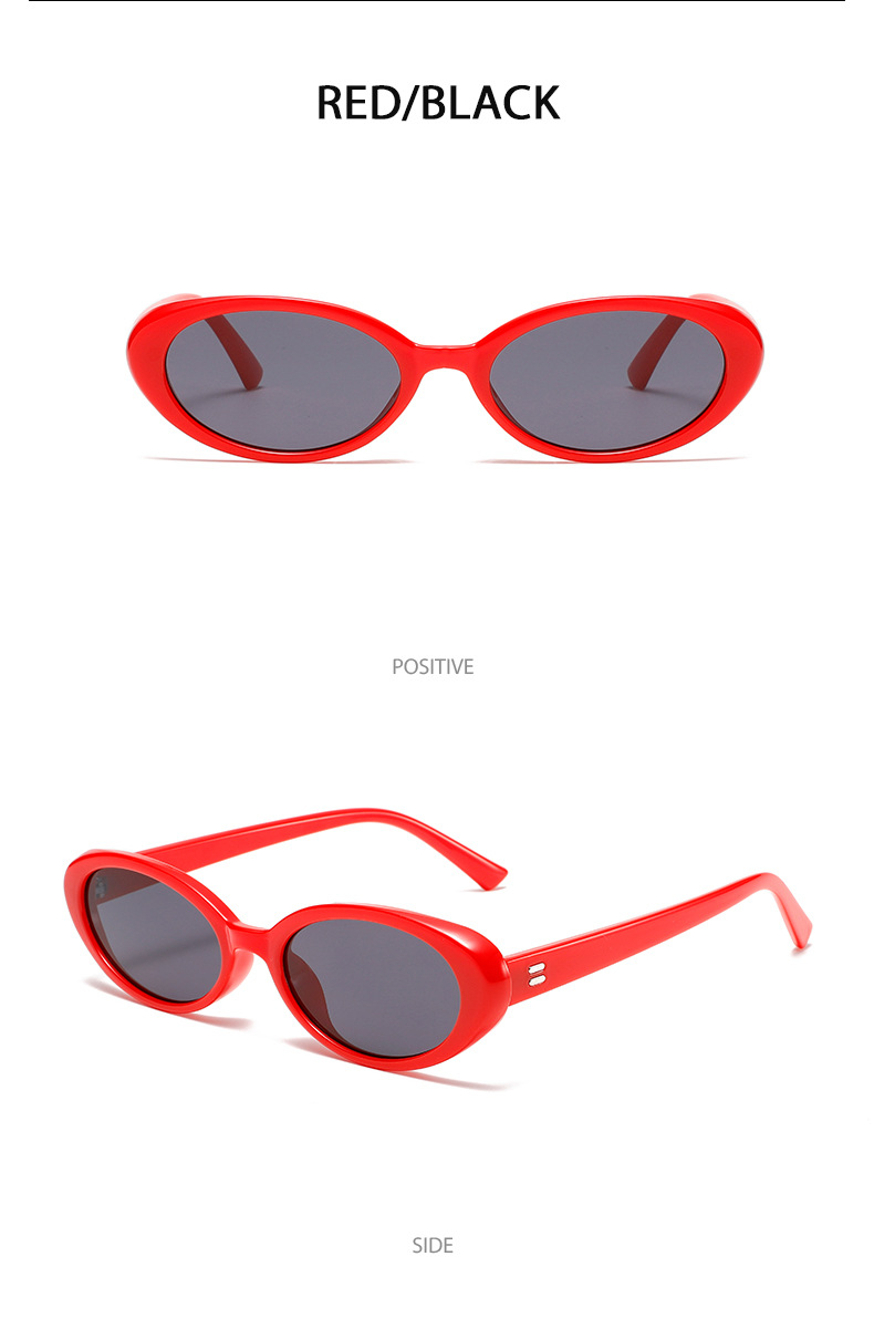 Full Frame Glasses Structure Vacation Solid Color PC UV400 Protection Cat Eye Full Frame Women's Sunglasses