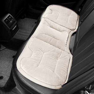 Wool pad, velvet warm car seat cushion - rear-leaflet-ideal-white